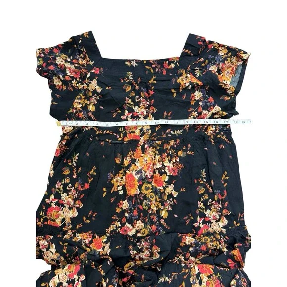 NWT NATURAL LIFE Berkley Maxi Dress Black Floral Boho Chic Hippie Indie Size S - Picture 5 of 9